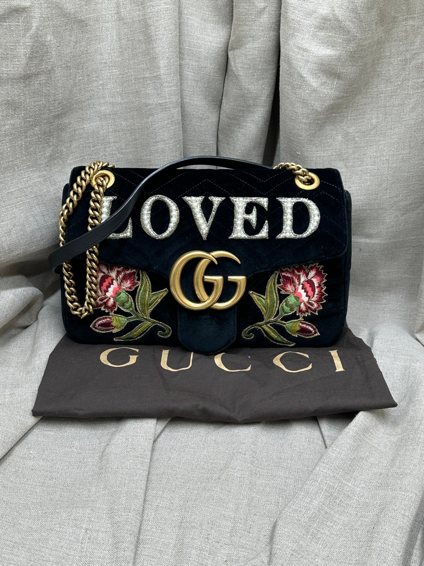 Gucci GG Marmont "Love" Flap Bag