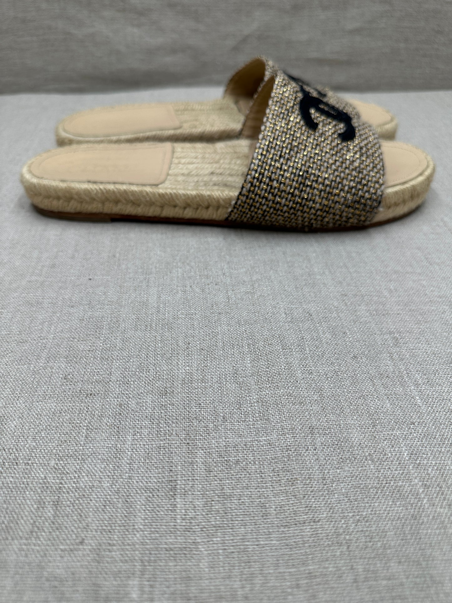 Chanel slides canvas