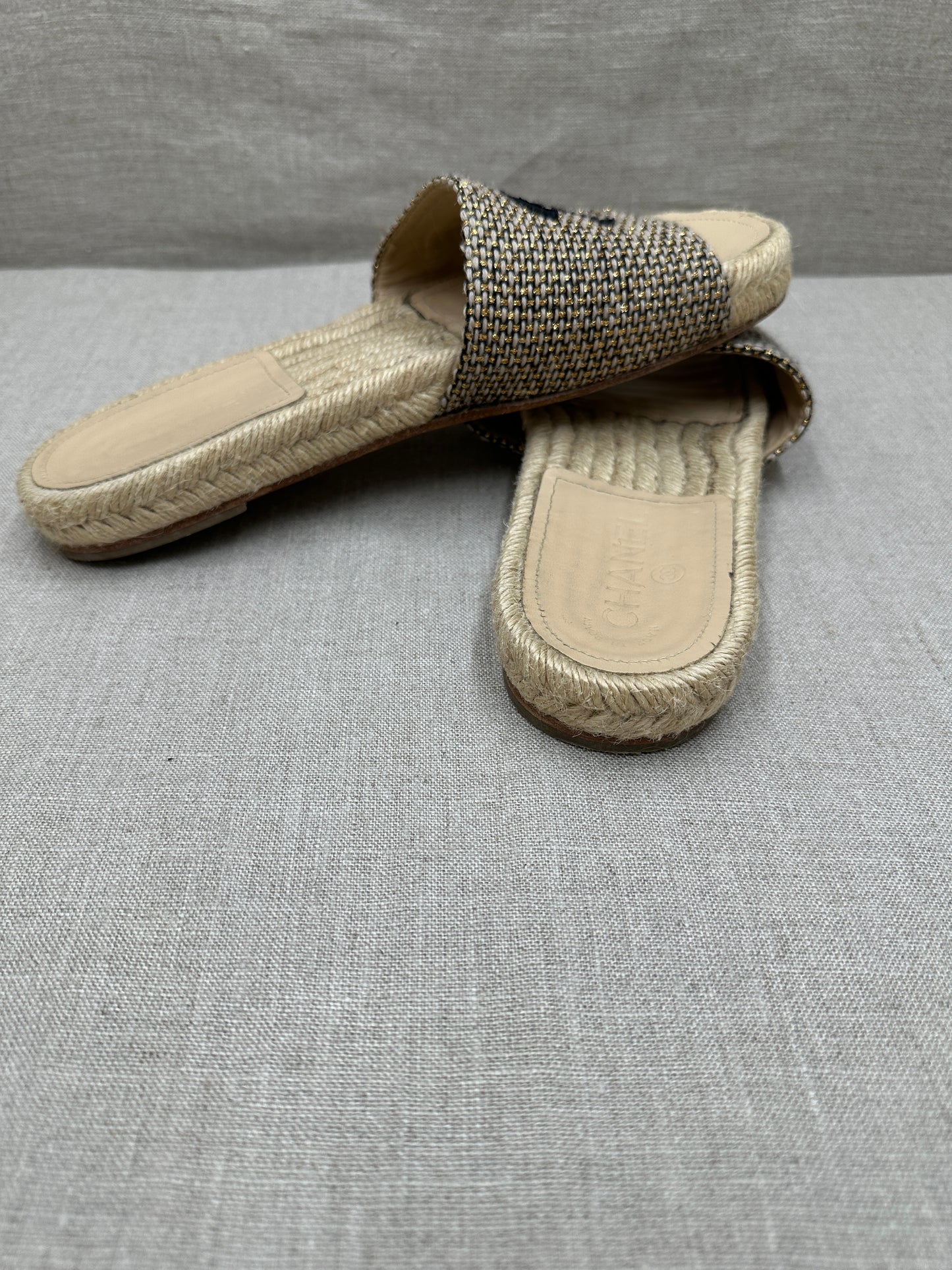 Chanel slides canvas