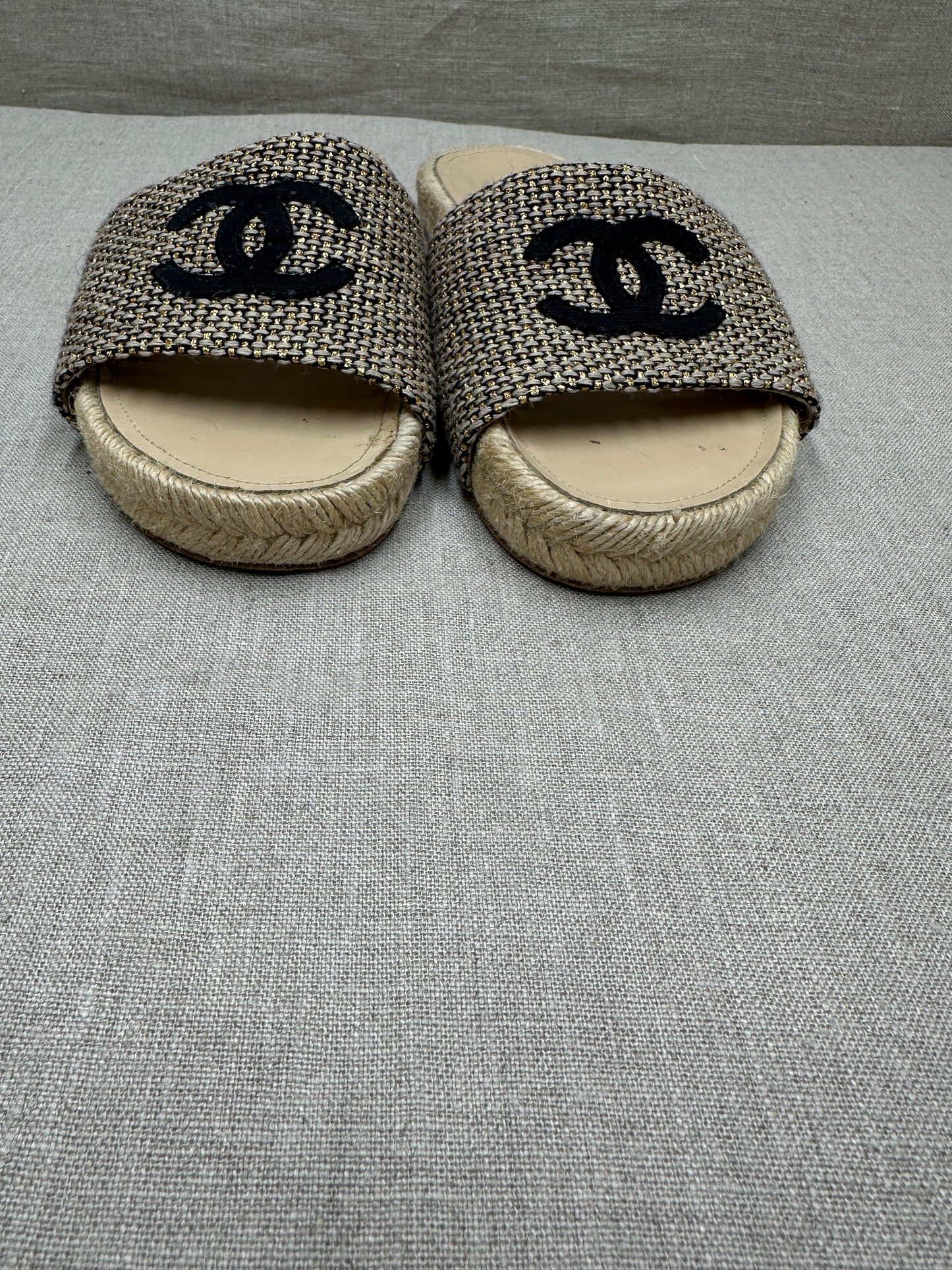 Chanel slides canvas