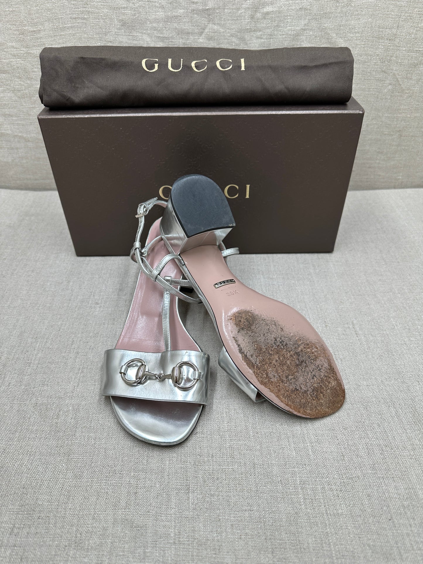 Gucci sandal silver